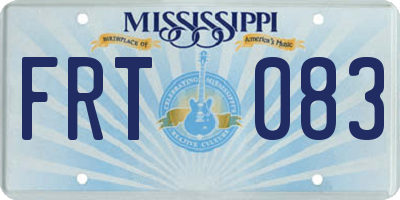MS license plate FRT083