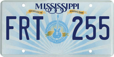MS license plate FRT255