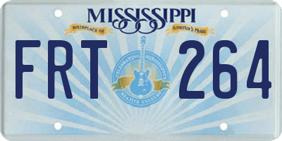 MS license plate FRT264