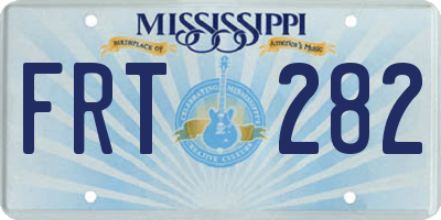 MS license plate FRT282
