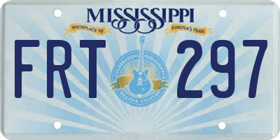 MS license plate FRT297