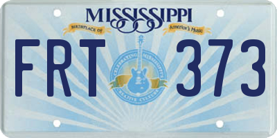 MS license plate FRT373