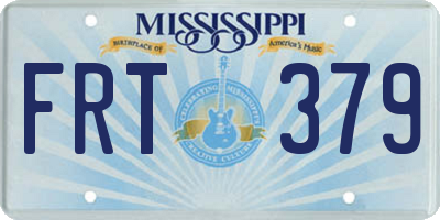 MS license plate FRT379