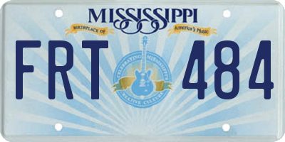 MS license plate FRT484