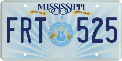 MS license plate FRT525
