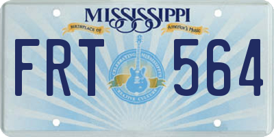 MS license plate FRT564