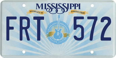 MS license plate FRT572