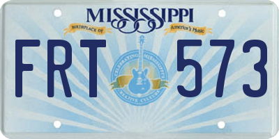 MS license plate FRT573