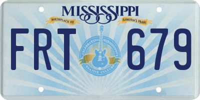 MS license plate FRT679