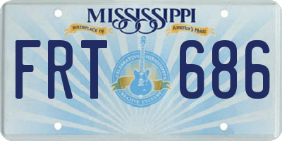 MS license plate FRT686