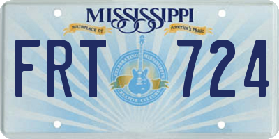 MS license plate FRT724