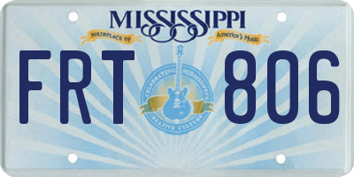 MS license plate FRT806