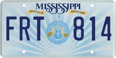 MS license plate FRT814