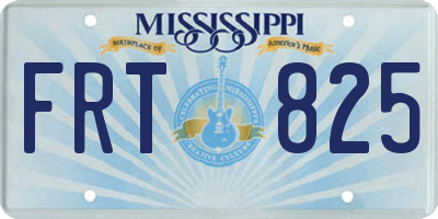 MS license plate FRT825