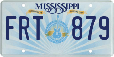 MS license plate FRT879