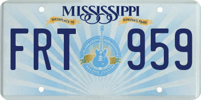 MS license plate FRT959