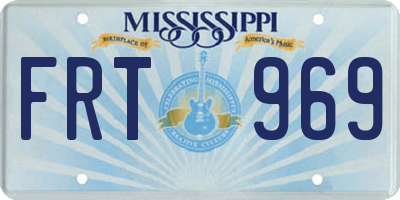 MS license plate FRT969