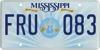 MS license plate FRU083