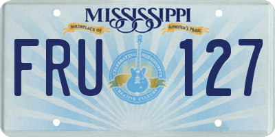 MS license plate FRU127