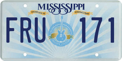 MS license plate FRU171