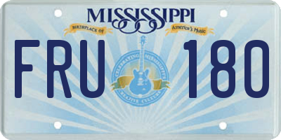 MS license plate FRU180