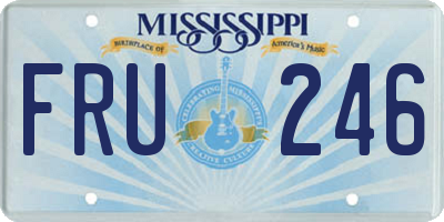MS license plate FRU246