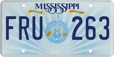 MS license plate FRU263