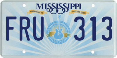 MS license plate FRU313