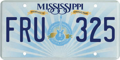 MS license plate FRU325
