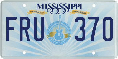 MS license plate FRU370