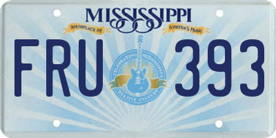 MS license plate FRU393
