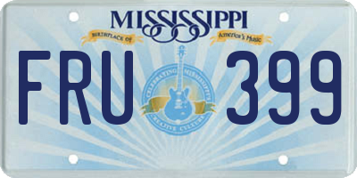 MS license plate FRU399