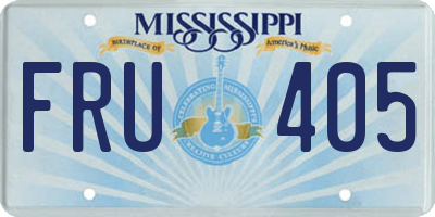 MS license plate FRU405