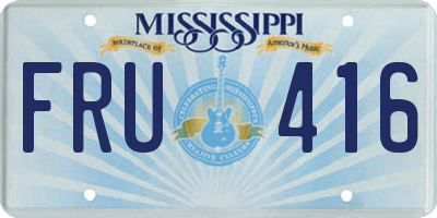 MS license plate FRU416
