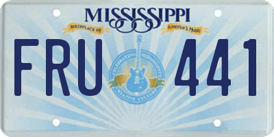 MS license plate FRU441