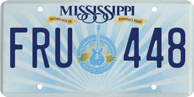 MS license plate FRU448