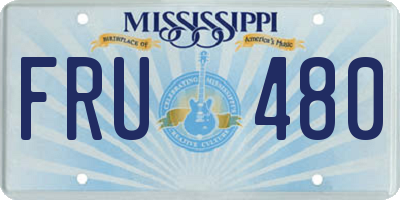 MS license plate FRU480