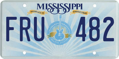 MS license plate FRU482