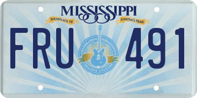 MS license plate FRU491