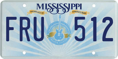MS license plate FRU512