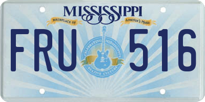 MS license plate FRU516