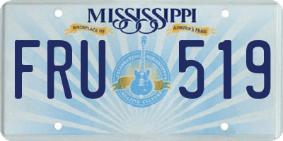 MS license plate FRU519