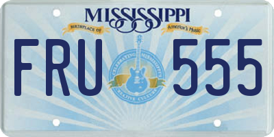 MS license plate FRU555