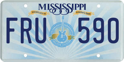 MS license plate FRU590