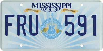 MS license plate FRU591