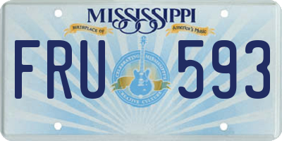 MS license plate FRU593