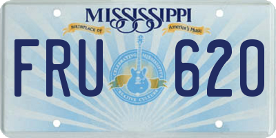 MS license plate FRU620