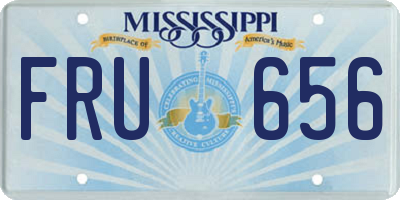 MS license plate FRU656