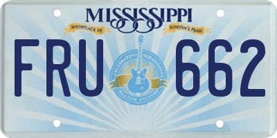 MS license plate FRU662