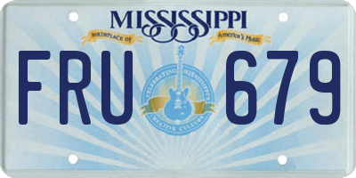 MS license plate FRU679